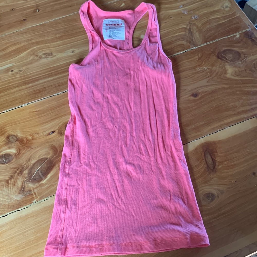 Pink Zenana stretch racer back tank